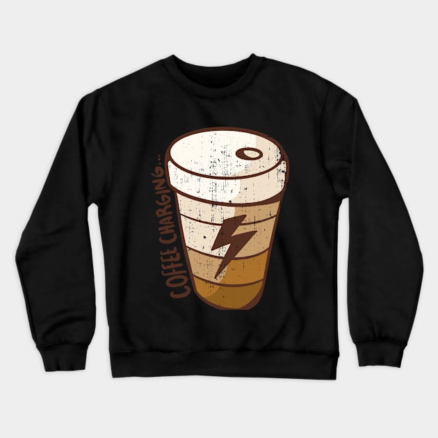 Coffee Charging Crewneck Sweatshirt by Promen Shirts